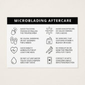 Pink Brows Aftercare PMU Brow Instructions Card (Rückseite)