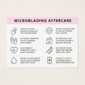 Pink Brows Aftercare PMU Brow Instructions Card (Rückseite)