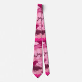 Pink Brush Pattern Krawatte (Vorderseite)