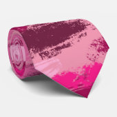 Pink Brush Pattern Krawatte (Gerollt)