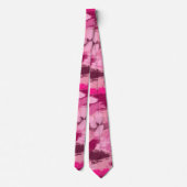 Pink Brush Pattern Krawatte (Rückseite)