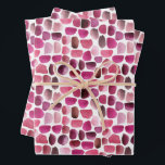 Pink Brush Schlaganfälle Wrapping Paper Sheets Geschenkpapier Set<br><div class="desc">Rosa bis rote Pinselstriche in Aquarellfarben auf Blättern mit weißem Papier,  Spaß für jeden Anlass.</div>
