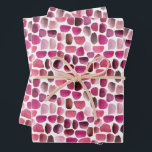 Pink Brush Schlaganfälle Wrapping Paper Sheets Geschenkpapier Set<br><div class="desc">Rosa bis rote Pinselstriche in Aquarellfarben auf Blättern mit weißem Papier,  Spaß für jeden Anlass.</div>