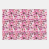 Pink Brush Schlaganfälle Wrapping Paper Sheets Geschenkpapier Set (Vorderseite)