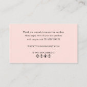 Pink Brush Stroke Vielen Dank, dass Sie kleine Ein Visitenkarte (Rückseite)