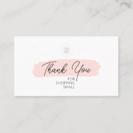 Pink Brush Stroke Vielen Dank, dass Sie kleine Ein Visitenkarte