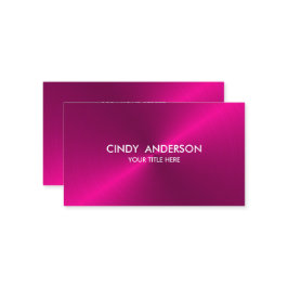 Pink Brushed Metal Sheen Visitenkarte