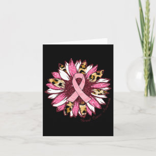 Pink Brustkrebs Bewusstsein Sonnenblumen Leopard R Karte