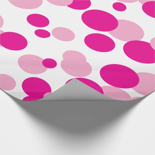 Pink Bubble Confetti Muster Geschenkwrake Geschenkpapier (Ecke)