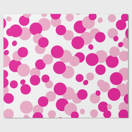 Pink Bubble Confetti Muster Geschenkwrake Geschenkpapier (Flach)