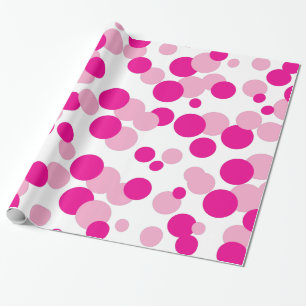 Pink Bubble Confetti Muster Geschenkwrake Geschenkpapier