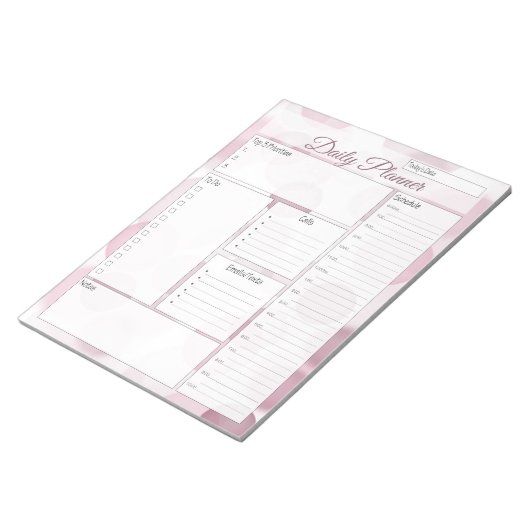 Pink Bubble Daily Planner Notizblock (angewinkelt)