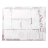 Pink Bubble Daily Planner Notizblock (Vorderseite)