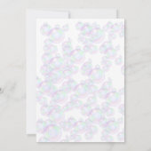 Pink Bubble Duck 1st Birthday Invite Einladung (Rückseite)