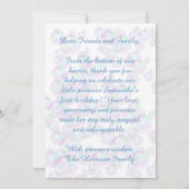 Pink Bubble Duck Thank You Dankeskarte (Rückseite)