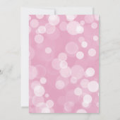 PINK BUBBLE FLORAL BABY DUSCHE EINLADUNG (Rückseite)