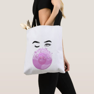Pink Bubble Gum Ästhetik, süßer Pastell-Retro-Stil Tasche