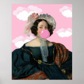 Pink Bubble Gum Lady AlterArt Poster (Vorne)