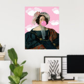 Pink Bubble Gum Lady AlterArt Poster (Heimbüro)