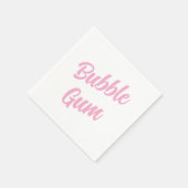 Pink Bubble Gum Simple Typography Birthday Party Serviette (Ecke)