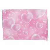 Pink Bubble Hearts Niedlich Girly 90er Jahre Style Kissenbezug (Vorderseite)