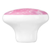 Pink Bubble Hearts Niedlich Girly Keramikknauf (Seitenansicht)