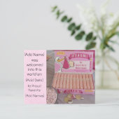 Pink Bubblegum Cigar Baby Girl Ankündigung (Stehend Vorderseite)