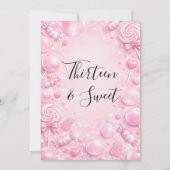 Pink Bubblegum Dream Candy Birthday Celebration   Einladung (Rückseite)