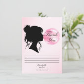 Pink Bubblegum Dream Candy Land Thank You Card Einladung (Stehend Vorderseite)