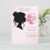 Pink Bubblegum Dream Candy Sweet 16 Celebration   Einladung (Stehend Vorderseite)