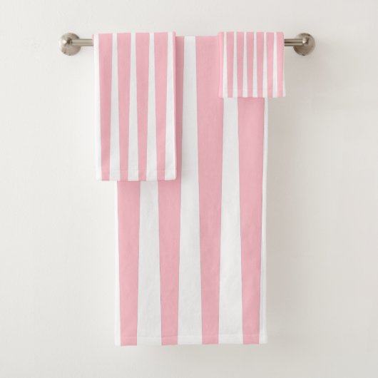 Pink Bubblegum Pleat Triangle Design Handtuch Badhandtuch Set (Insitu)