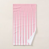 Pink Bubblegum Pleat Triangle Design Handtuch Badhandtuch Set (Handtuch)