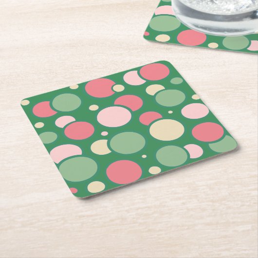 Pink Bubbles Coaster Rechteckiger Pappuntersetzer (angewinkelt)