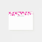 Pink Bubbles Confetti Muster Post-it®-Notizen Post-it Klebezettel (Vorderseite)