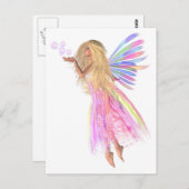 Pink Bubbles Fairy Postkarte (Vorne/Hinten)