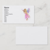 Pink Bubbles Fairy Visitenkarte (Vorne/Hinten)