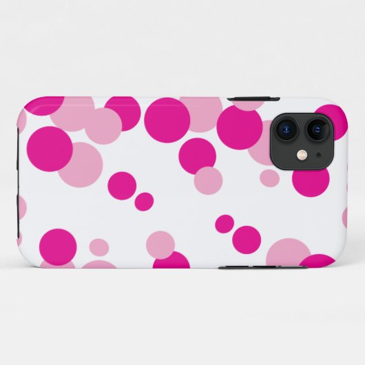 Pink Bubbles iPhone Case (Rückseite (Horizontal))