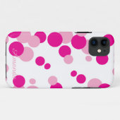 Pink Bubbles iPhone Case (Rückseite (Horizontal))