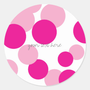 Pink Bubbles Muster Party Sticker