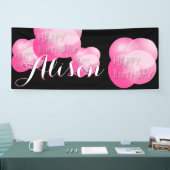 Pink Bubbles wiederholen Happy Birthday Banner (Messe)