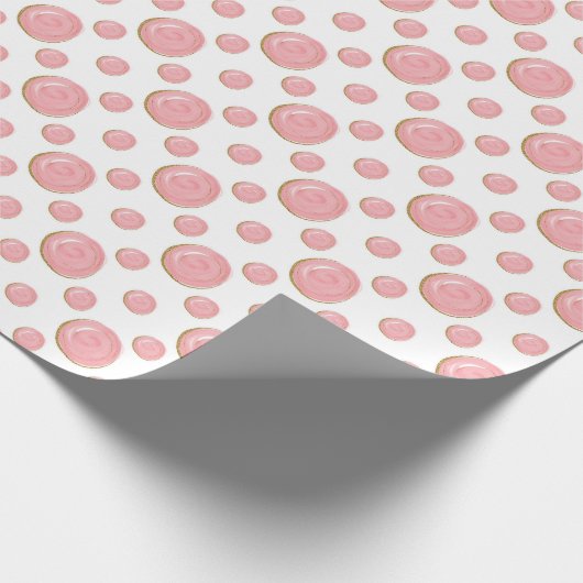 Pink Bubbles Wrapper Paper Geschenkpapier (Ecke)