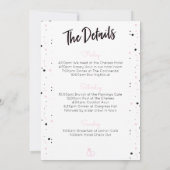 Pink Bubbly Bachelorette Weekend Party Einladung (Rückseite)