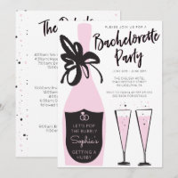 Pink Bubbly Bachelorette Weekend Party