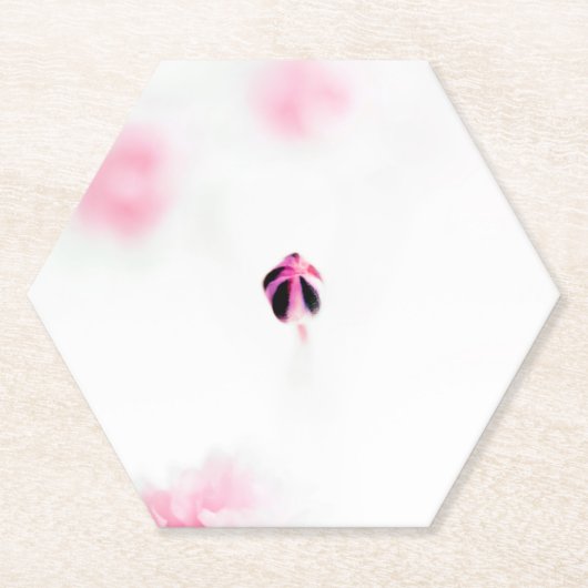 Pink Bud Floral Paper Untersetzer (Vorderseite)