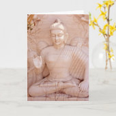 Pink Buddha Karte (Gelbe Blume)