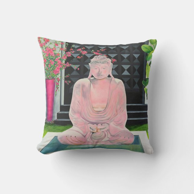 Pink-Buddha-Kissen Kissen (Vorderseite)