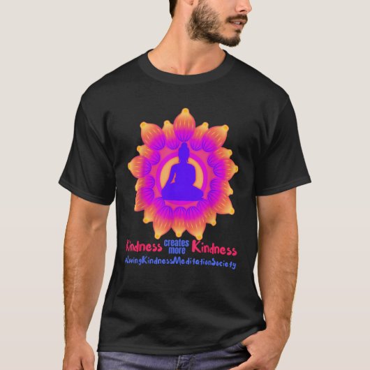 Pink Buddha Mandala Metta Mindful Loving Kindness T-Shirt (Vorderseite)