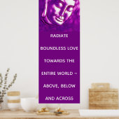 Pink Buddha Portrait Liebe Zitat oder Text Poster (Küche)