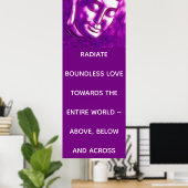 Pink Buddha Portrait Liebe Zitat oder Text Poster (Heimbüro)