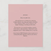 PINK BUDGET Moderne Elegante klassische Hochzeit Flyer (Hinten)